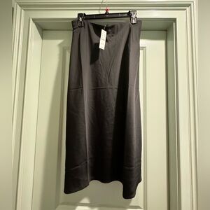 J. CREW NWT black bias cut silk / satin skirt size S